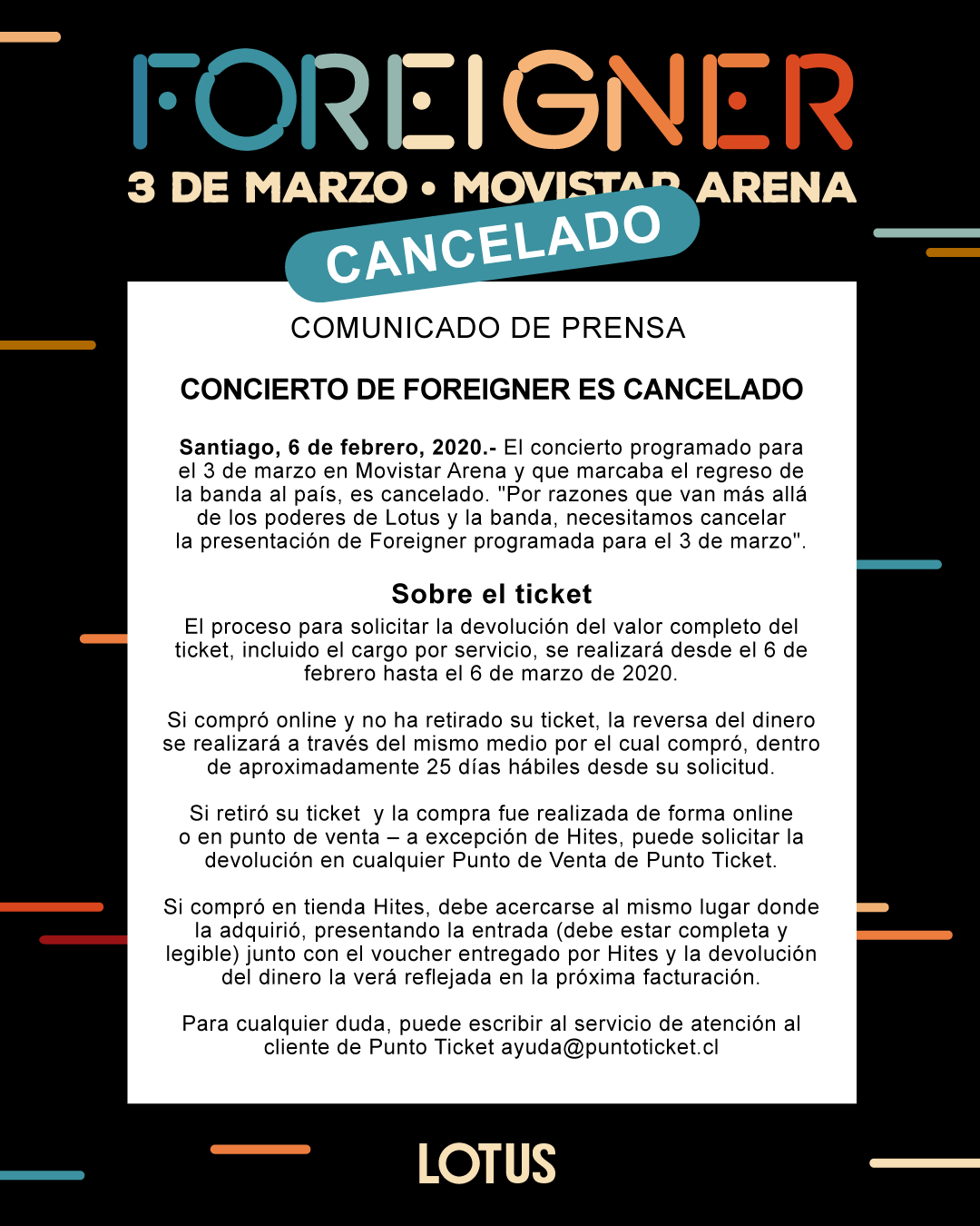 Foreigner canceló su presentación en Chile